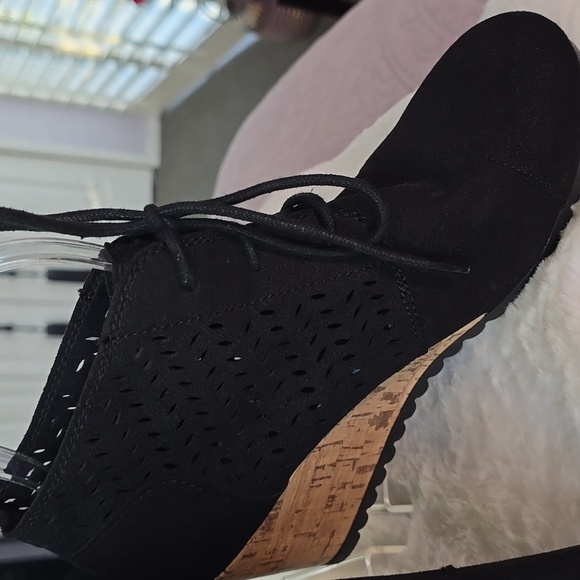 BOBS from Skechers Black -  Memory Foam Wedge Bootie - Picture 2 of 10